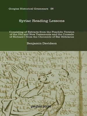 cover image of Syriac Reading Lessons